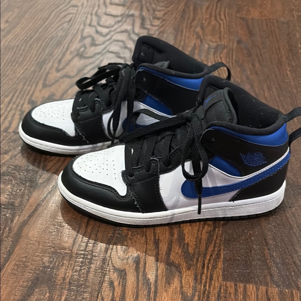 Nike Air Jordan Kids Black and Blue Sneakers